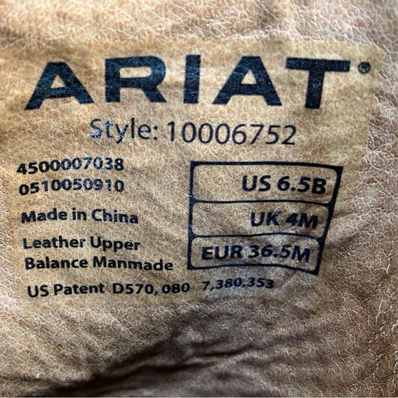 Ariat Shada Leather Western Mid-Calf Cowboy Boots 6.5 EUC - Picture 11 of 13